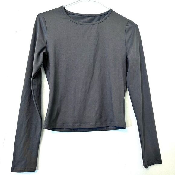 Nordstrom Rack Crew Neck Long Sleeve Pullover Gray T Shirt Size Small - Picture 1 of 4